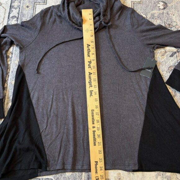 Verve Ami Womens Granite Heather Cowl Neck Long Sleeve Sweater Top L - Picture 8 of 8